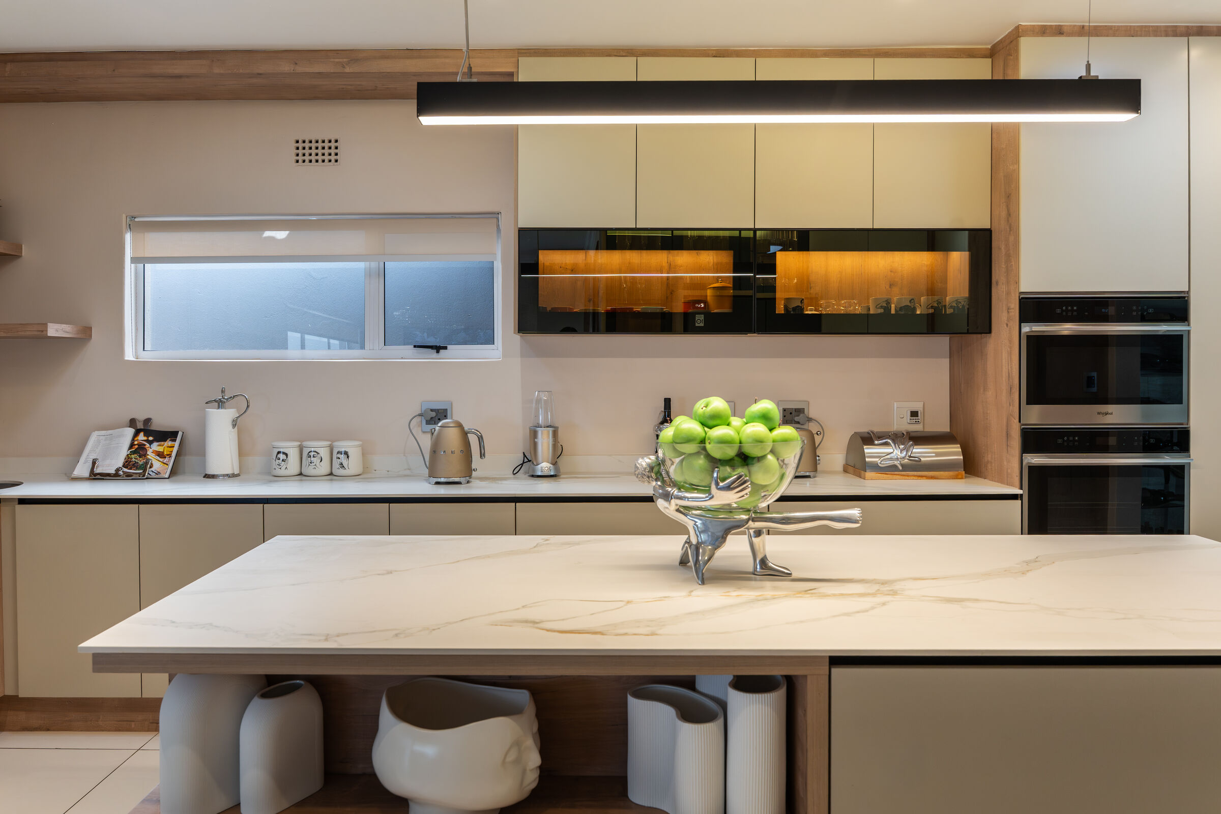 Sandton Residence — kitchen island and cabinetry, designed, manufactured and installed by The Kitchen Studio.