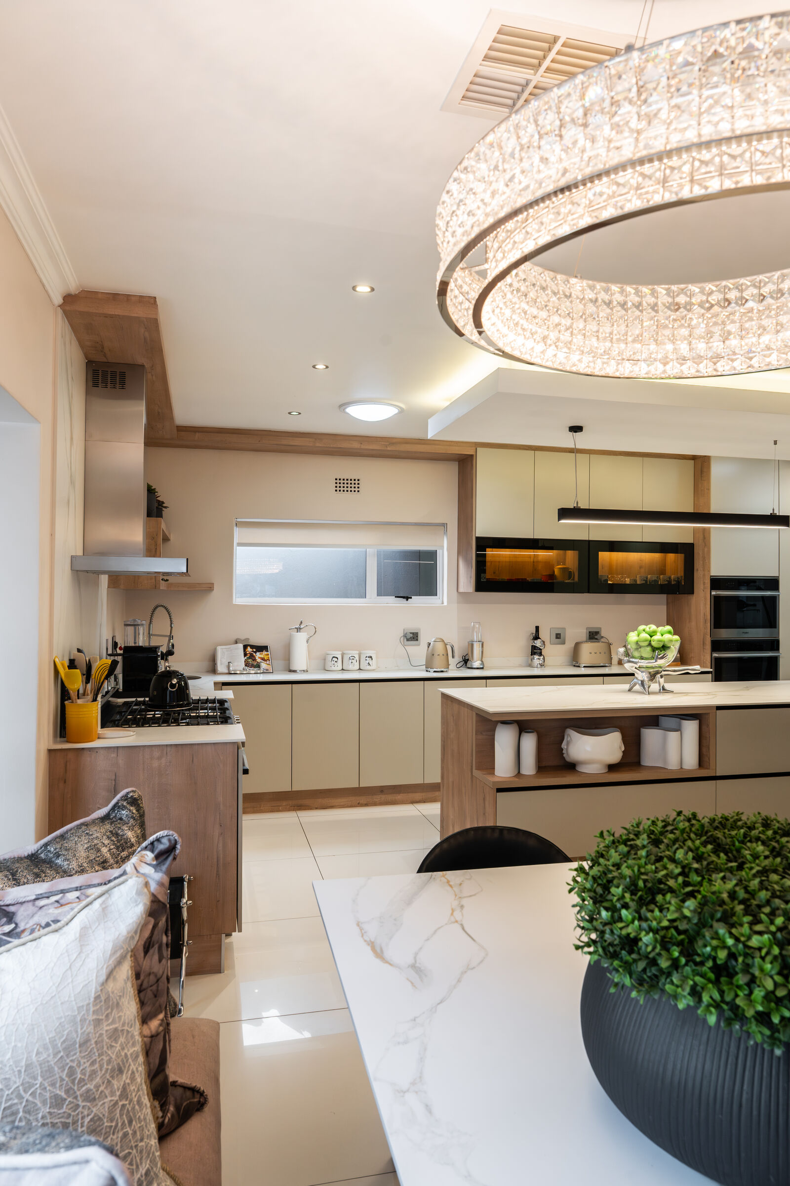 Sandton Residence — kitchen island and cabinetry, designed, manufactured and installed by The Kitchen Studio.
