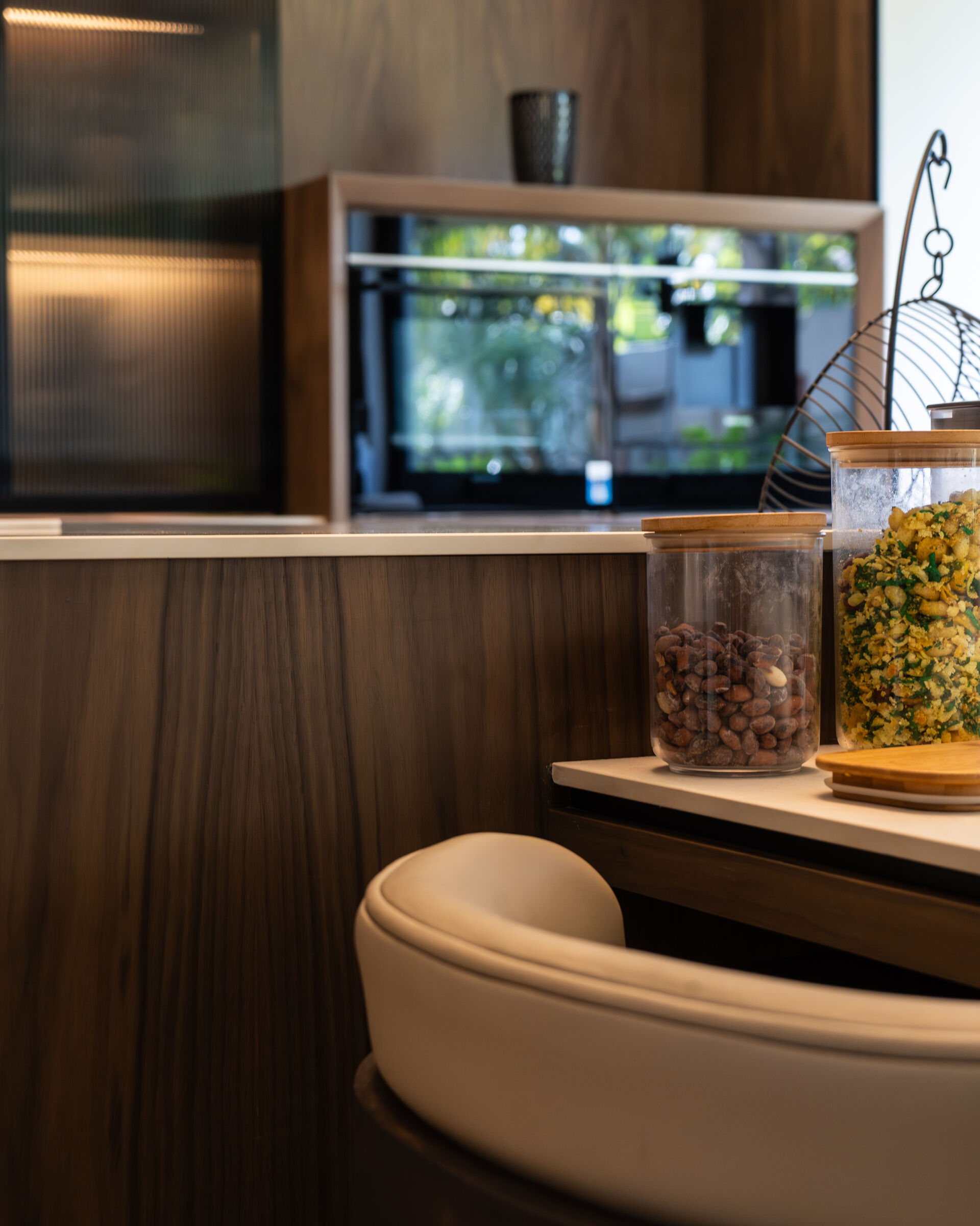 Houghton Residence — banquette seating detail, designed, manufactured and installed by The Kitchen Studio.