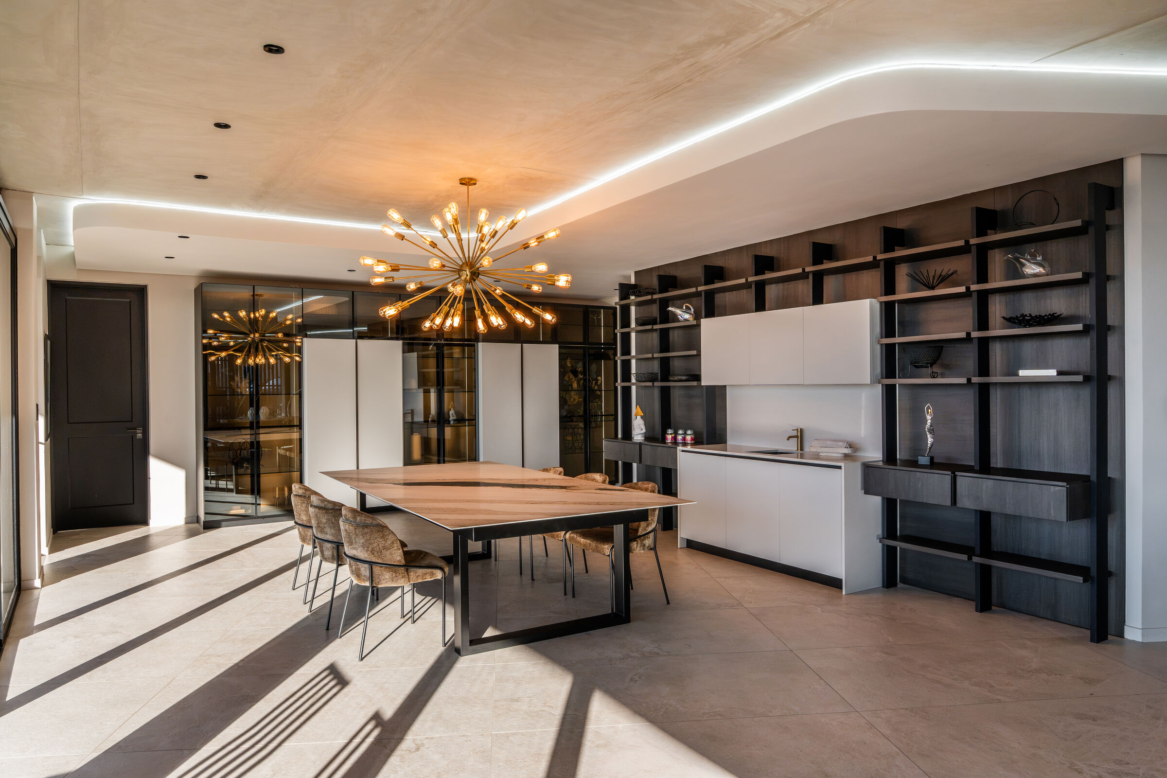 Northcliff Residence — dining room joinery, designed, manufactured and installed by The Kitchen Studio.