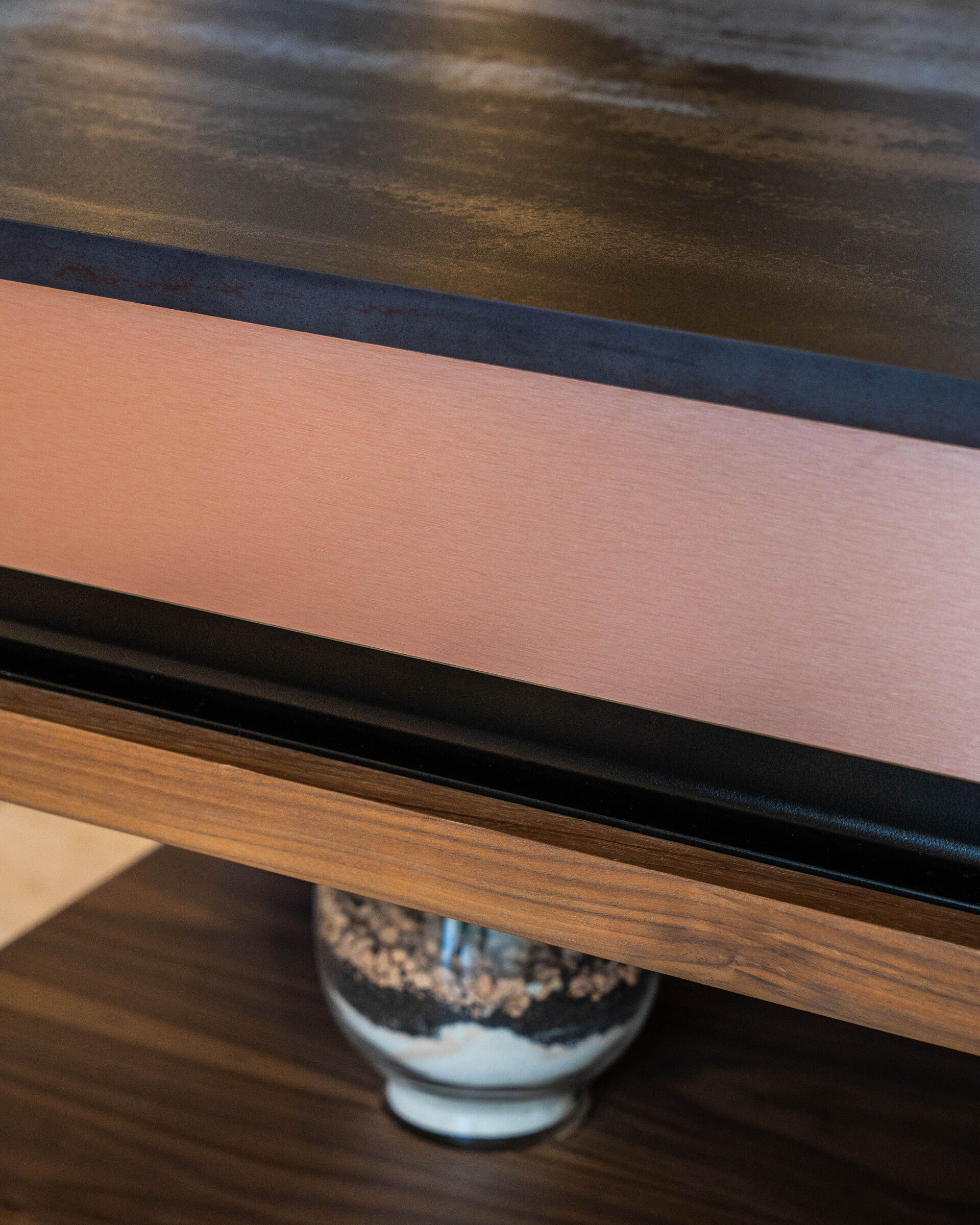 Sandhurst Residence — worktop and timber detail, designed, manufactured and installed by The Kitchen Studio.