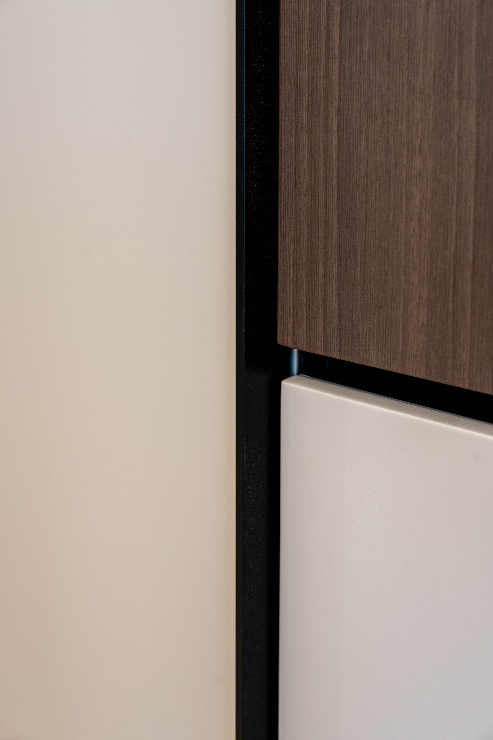 Greenside Residence — joinery edge detail, designed, manufactured and installed by The Kitchen Studio.