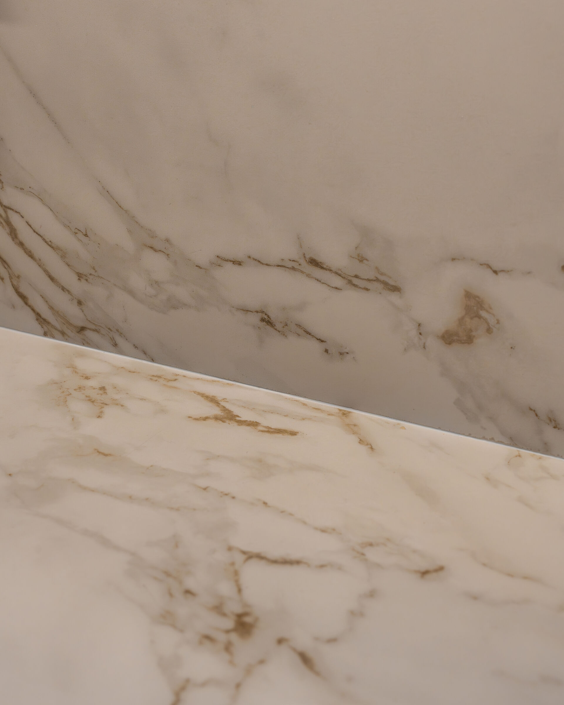 Craigavon Residence — marble worktop and splashback, designed, manufactured and installed by The Kitchen Studio.