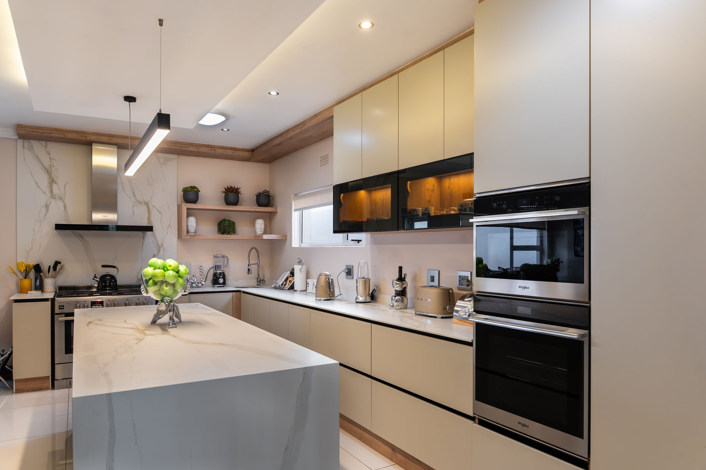 Sandton Residence — kitchen cabinetry detail, designed, manufactured and installed by The Kitchen Studio.