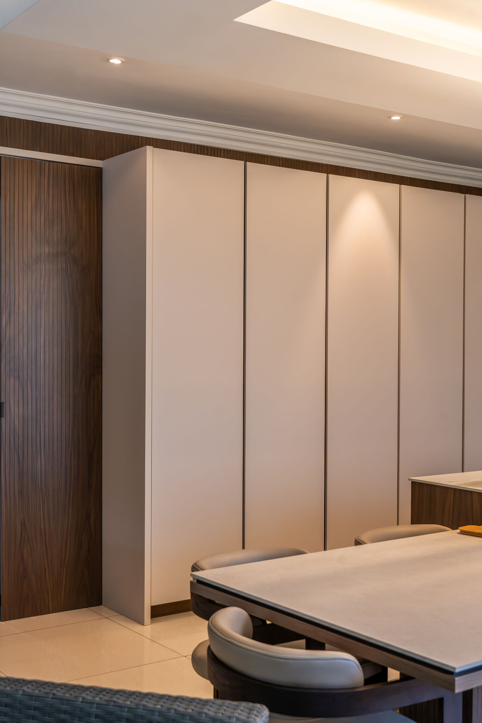 Houghton Residence — tall joinery in timber, designed, manufactured and installed by The Kitchen Studio.