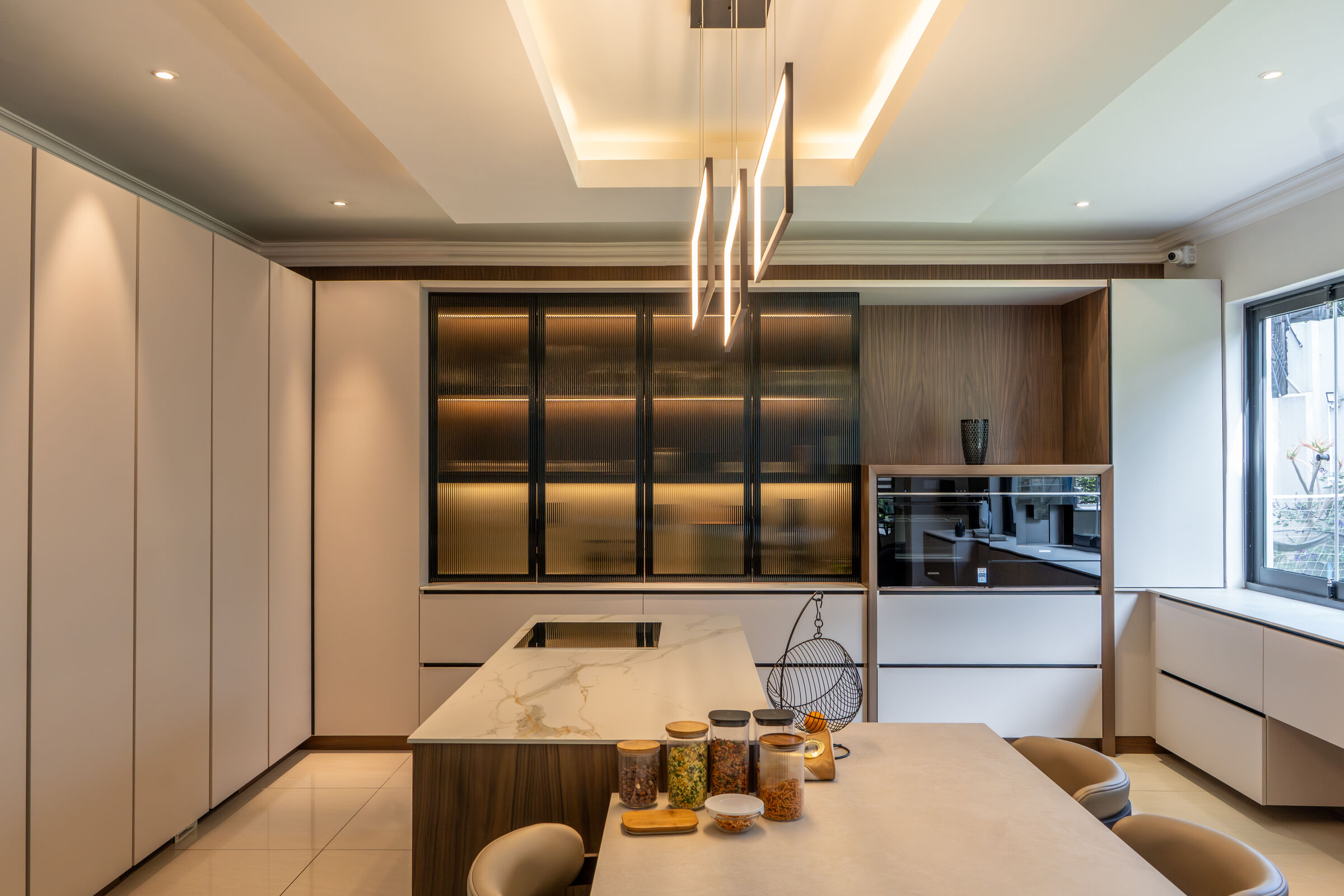 Houghton Residence — kitchen island and cabinetry, designed, manufactured and installed by The Kitchen Studio.
