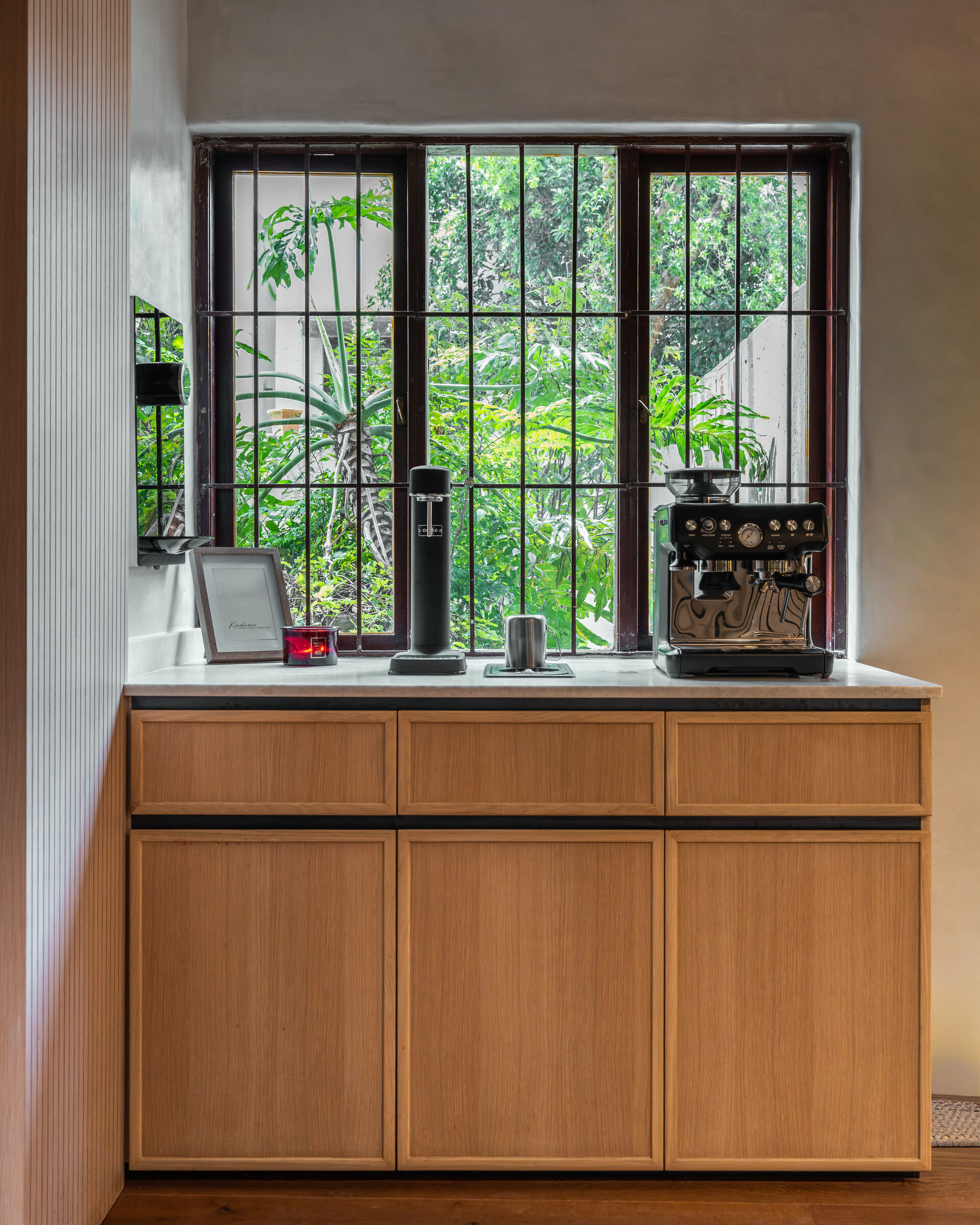Bedford Park Residence — cabinetry beneath the window, designed, manufactured and installed by The Kitchen Studio.