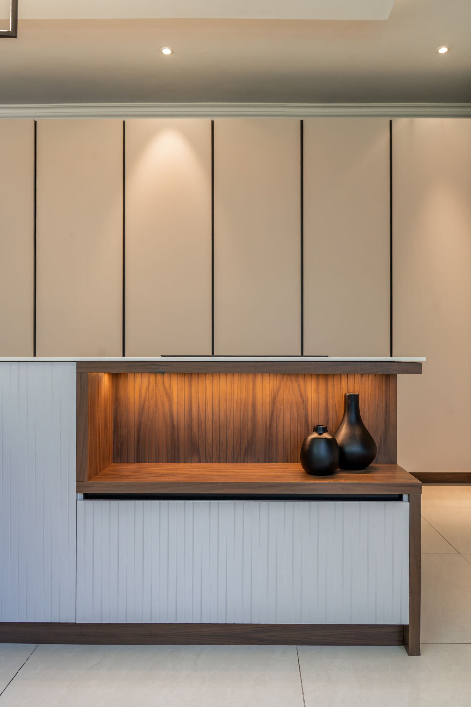 Houghton Residence — kitchen island and cabinetry, designed, manufactured and installed by The Kitchen Studio.